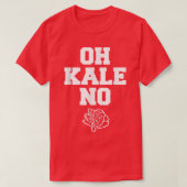 Oh Kale No Distressed Vegetarians Leaf Cabbage T-S Tシャツ (デザイン正面)
