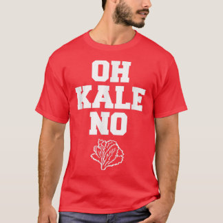 Oh Kale No Distressed Vegetarians Leaf Cabbage T-S Tシャツ