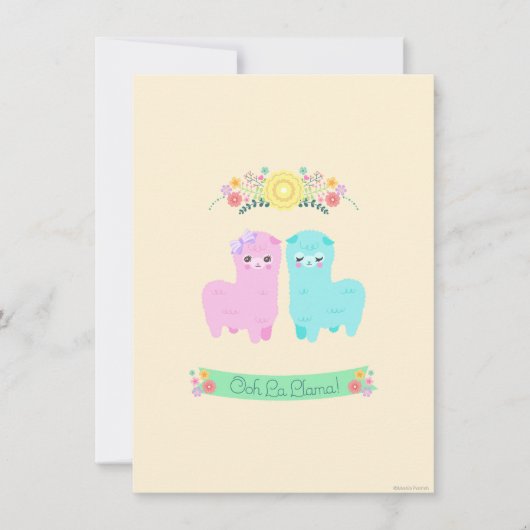 Oh Laのラマの招待状 招待状 (正面)