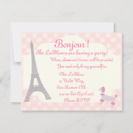 Oh laのLaのパリのテーマの招待 招待状
