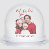 Oh La La Family Christmas Photo Snow Globe (正面)
