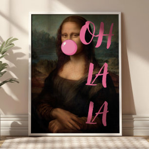 OH LA LA MONA Lisa変造アートポスター ポスター