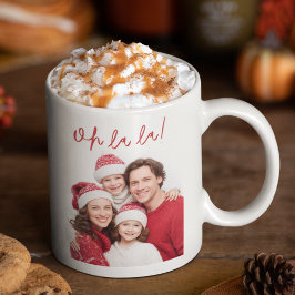 Oh La La Personalized Family Photo Mug コーヒーマグカップ