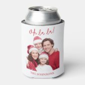 Oh La La Personalized Photo Christmas Can Cooler 缶クーラー (缶正面)