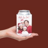 Oh La La Personalized Photo Christmas Can Cooler 缶クーラー