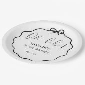 Oh Lala! | Modern Minimalist Bridal Shower  ペーパープレート (アングル)