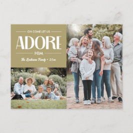 Oh Let 来 Adore Him TAN Christian 2写真 シーズンポストカード