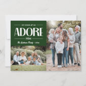 Oh Let We Adore 来 Him GREEN Christian 2写真 シーズンカード (正面)