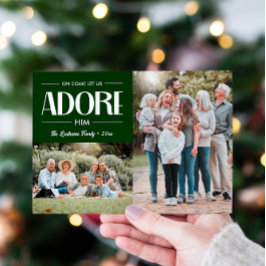 Oh Let We Adore 来 Him GREEN Christian 2写真 シーズンカード