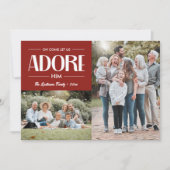 Oh Let We Adore 来 Him RED Christian 2写真 シーズンカード (正面)