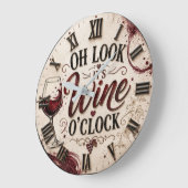 Oh Look It's Wine O'Clock ラージ壁時計 (傾斜)