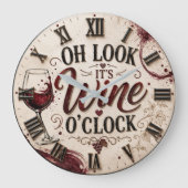 Oh Look It's Wine O'Clock ラージ壁時計 (正面)
