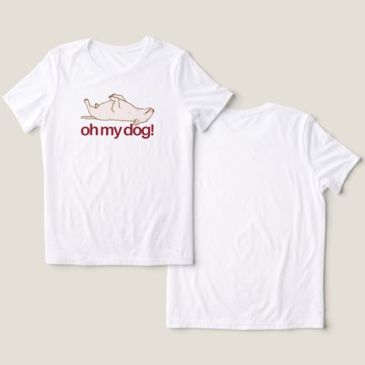 Oh My Dog! トライブレンドTシャツ (デザイン正面&裏面)
