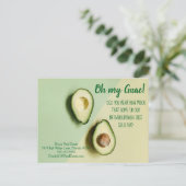 Oh My Guac Realtor Postcard avocado ポストカード (スタンド正面)
