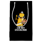 Oh My Guoacheアーティスおもしろいト絵を描プ・ダークBG スモールペーパーバッグ (正面)