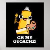 Oh My Guoacheアーティスおもしろいト絵を描プ・ダークBG ポスター (正面)