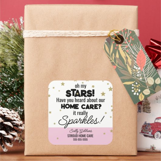 Oh My Stars – ホームきらめくケア気に者 スクエアシール (クリスマス)