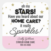 Oh My Stars – ホームきらめくケア気に者 スクエアシール (正面)
