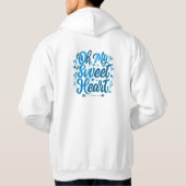 Oh My Sweet Heart – Blue Romantic Typography T-Shi パーカ (裏面)