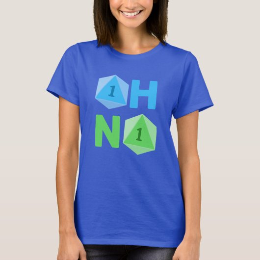 Oh No おもしろい D20 Tシャツ (正面)