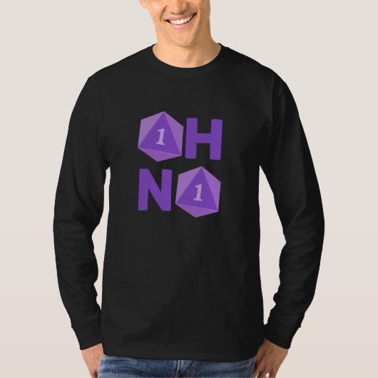 Oh No おもしろい D20 Tシャツ (正面)