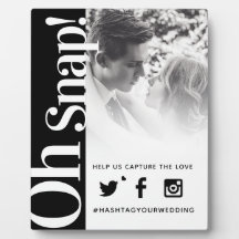 Oh no! Hashtag wedding simple bold text large