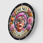 Oh No, Not You Again ラージ壁時計 (傾斜)