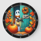 Oh No Not You Again Ghost ラージ壁時計 (正面)