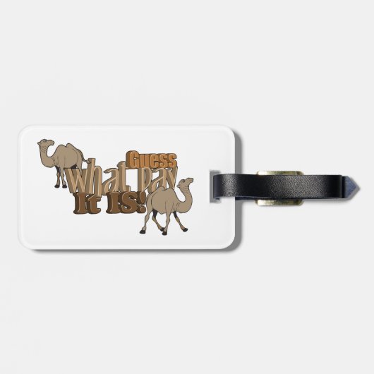 OH OH HUMP DAY CAMEL 気に WHO ラゲッジタグ (裏面横)