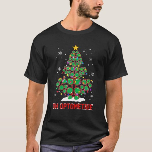 Oh Optometree -おもしろいOptometristクリスマスツリーオプト Tシャツ (正面)