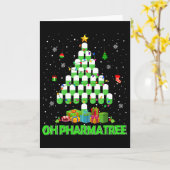 Oh Pharmatree Christmas Tree Pharmacy Medication P カード (黄色い花)