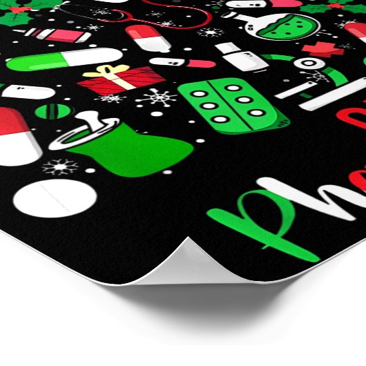 Oh Pharmatree Pharmacy Christmas Pharmacist Tech M ポスター (角)