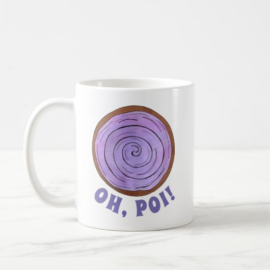 OH, POI (Oh Boy)ハワイアン紫色の太郎ルート食品 コーヒーマグカップ (左)