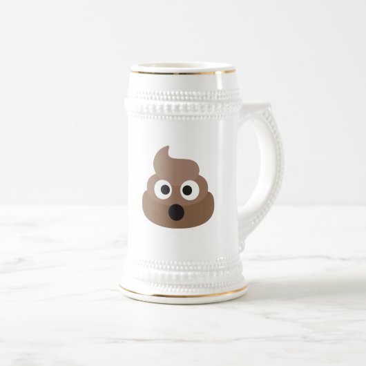 Oh Poo Emoji ビールジョッキ (正面右)