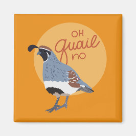 Oh Quail No Illustrated Gambel’s Quail マグネット