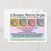 Oh-R-E-Oh Cookie Martiniレシピカードはがき ポストカード (正面/裏面)
