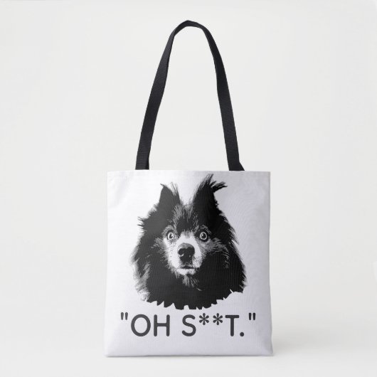"OH S**T" Funny Pom Tote トートバッグ (正面)