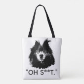 "OH S**T" Funny Pom Tote トートバッグ (裏面)