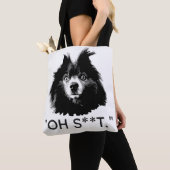 "OH S**T" Funny Pom Tote トートバッグ (クローズアップ)