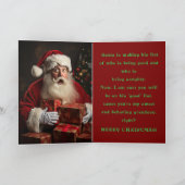 OH! SANTA'S LIST GRANDSON CHRISTMAS CARD サンキューカード (内部)
