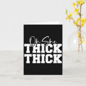 Oh She Thick-thick Funny Girls Women カード (黄色い花)