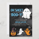 Oh Sheet我々はBoo-y Boyハロウィーンを持っている 招待状 (正面)