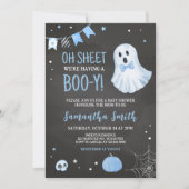 Oh Sheet私たちはBoo-Yベビーシャワーを持っている 招待状 (正面)