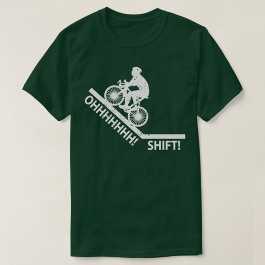 Oh Shift自転車ライダーサイクリスト Tシャツ (デザイン正面)