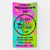 Oh Ship It's A Birthday Trip Cruise Door 横断幕 (縦)