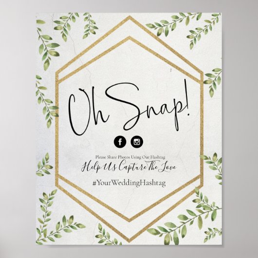 Oh Snapのハッシュタグ結婚ポスター ポスター (正面)