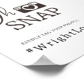 Oh Snapの写ミニマル真のハ結婚シタグサイン ポスター (角)