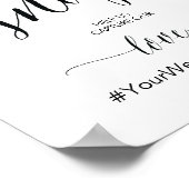 Oh Snapの結婚ハッシュタグサインイン書道テーマ ポスター (角)