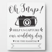 Oh Snapの結婚ハッシュタグ記号 フォトプラーク (正面)
