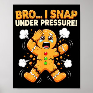 Oh Snapジンジャーブレッドマンクッキー 押すと割れる ポスター